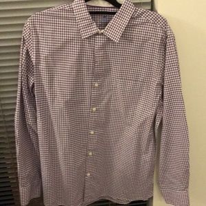 Like New Van Heusen dress shirt! Purple Plaid